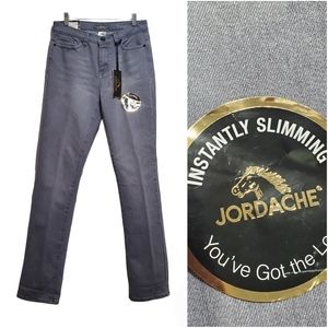 Jordache Women's Instantly Slimming Straight Leg Gray Jeans